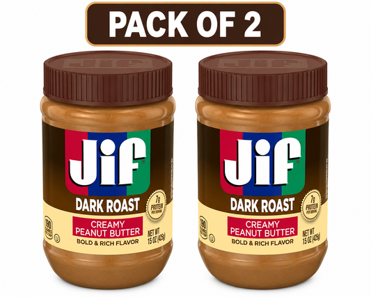 Jif Dark Roast Creamy Peanut Butter, 15 oz Jar