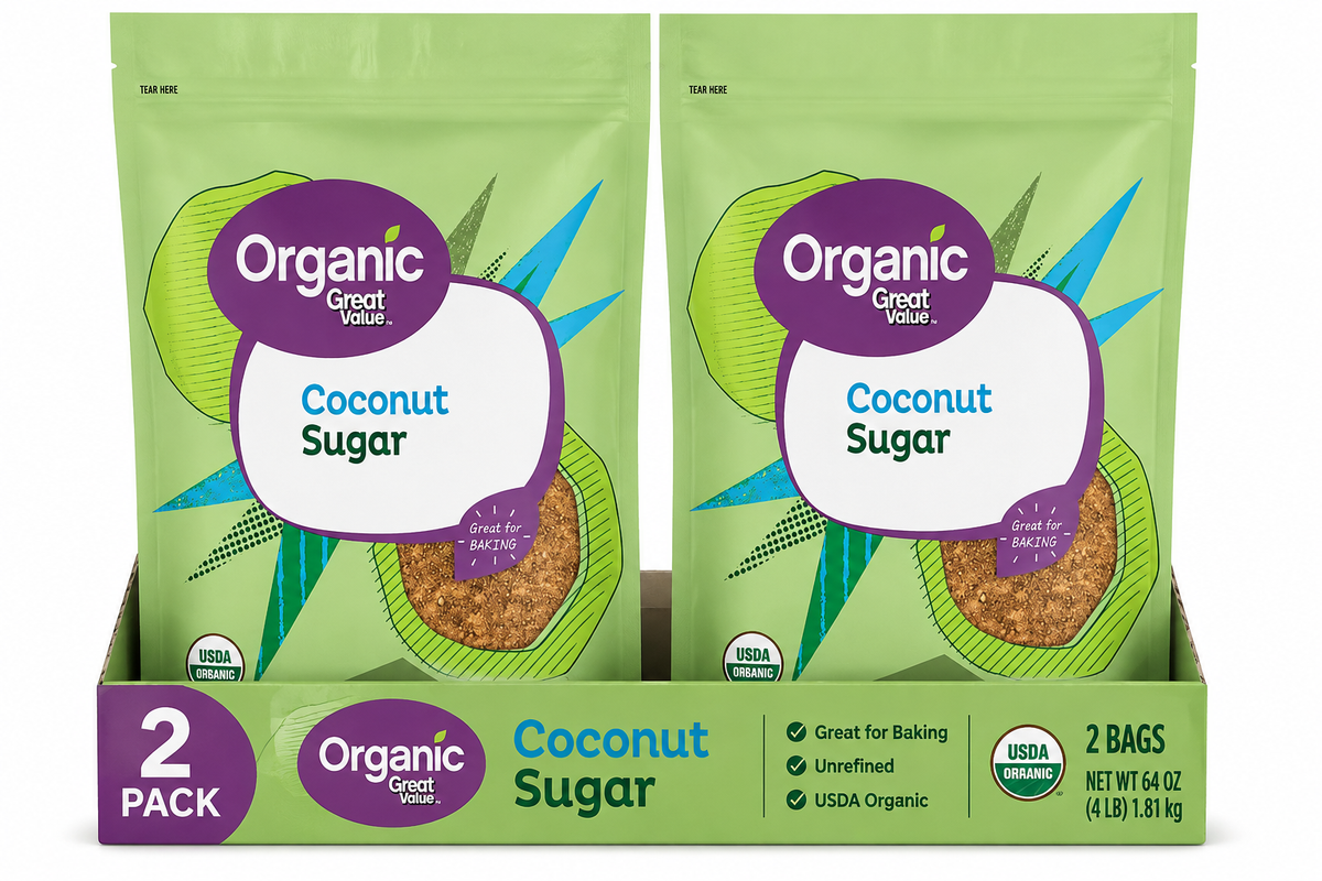 Great Value Organic Coconut Sugar, 32 oz( 2 pack)