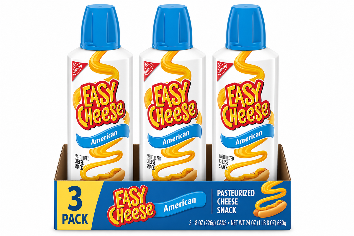 ( 3 pack)EASY CHEESE American Cheese Snack, 8 oz