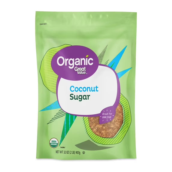Great Value Organic Coconut Sugar, 32 oz( 2 pack)