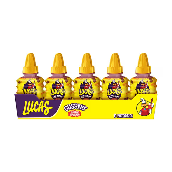 ( pack of 2)Lucas Gusano Tamarind Candy, 1.26 oz, 10 Pieces