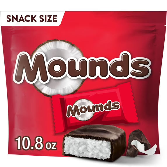 (pack of 3)Mounds Coconut and Dark Chocolatey Snack Size Candy, Bag 10.8 oz