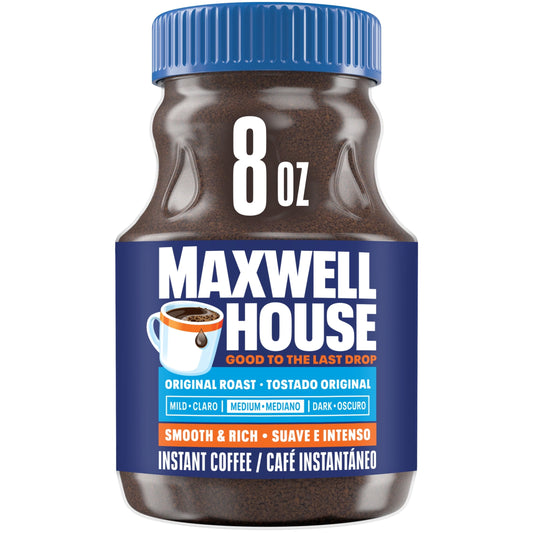 Maxwell House Original Roast Instant Coffee, 8 oz Jar