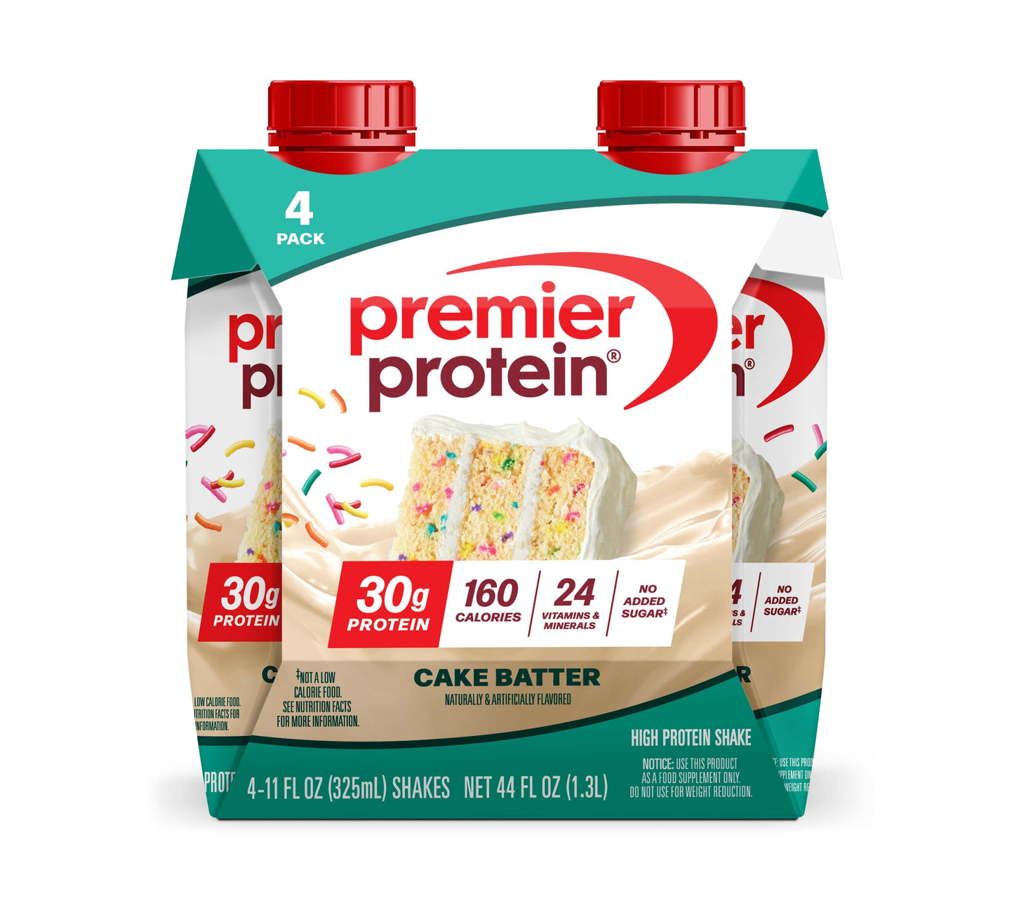 Premier Protein Shake, Cake Batter Delight, 30g Protein, 11 Fl Oz, 4 Ct