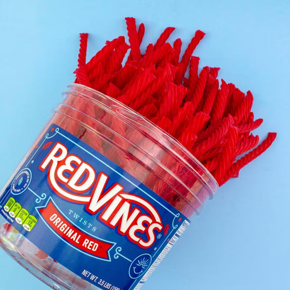 ( pack of 2)Red Vines Twists Original Red Candy, 3.5lbs Party Size Jar