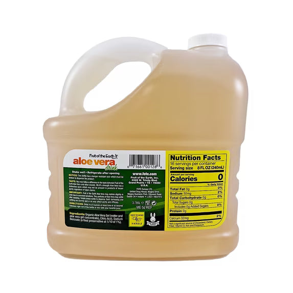 Fruit of the Earth Health & Wellness Aloe Vera Drink, 128 fluid ounces( pack of 2)