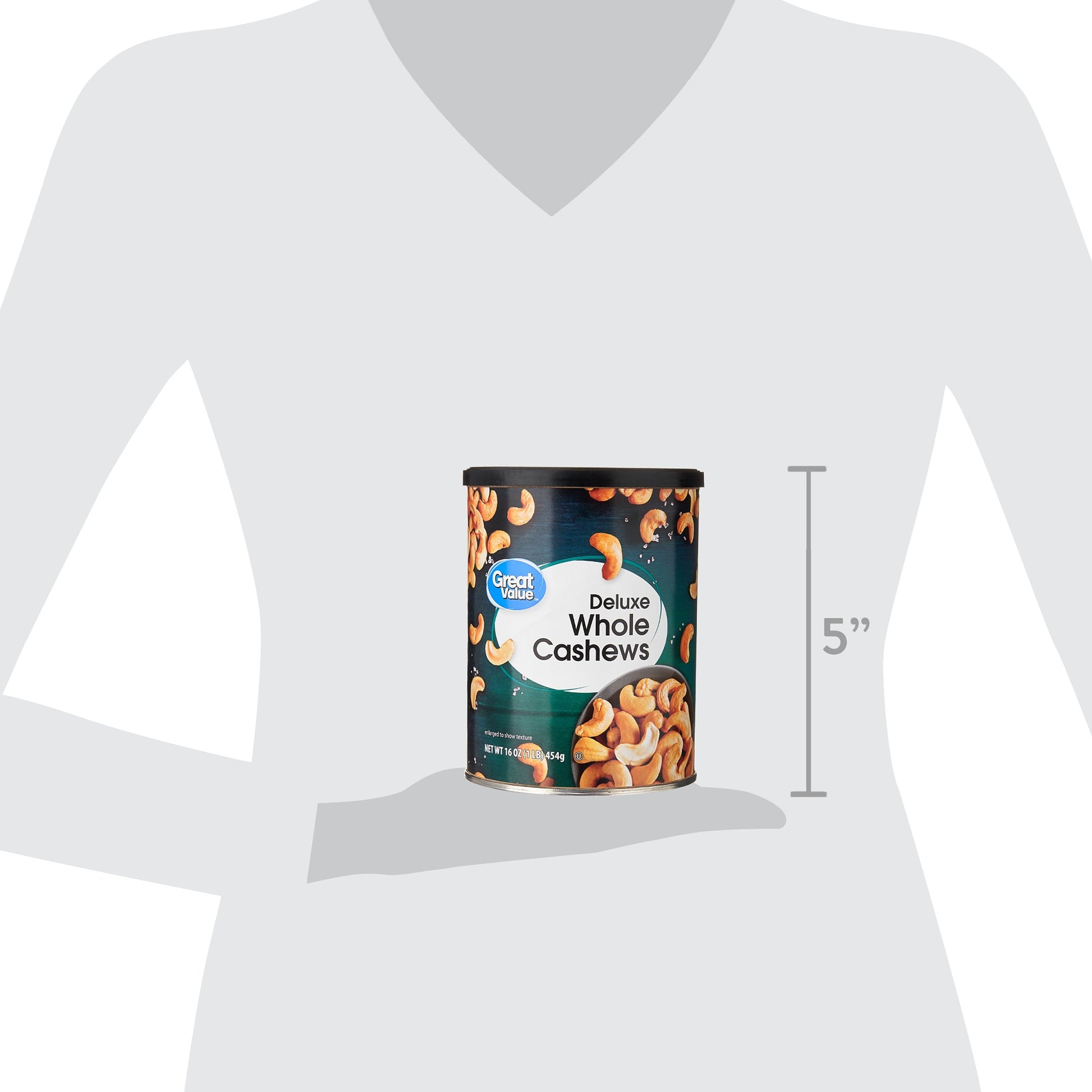 Great Value Deluxe Whole Cashews, Salted, 16 oz