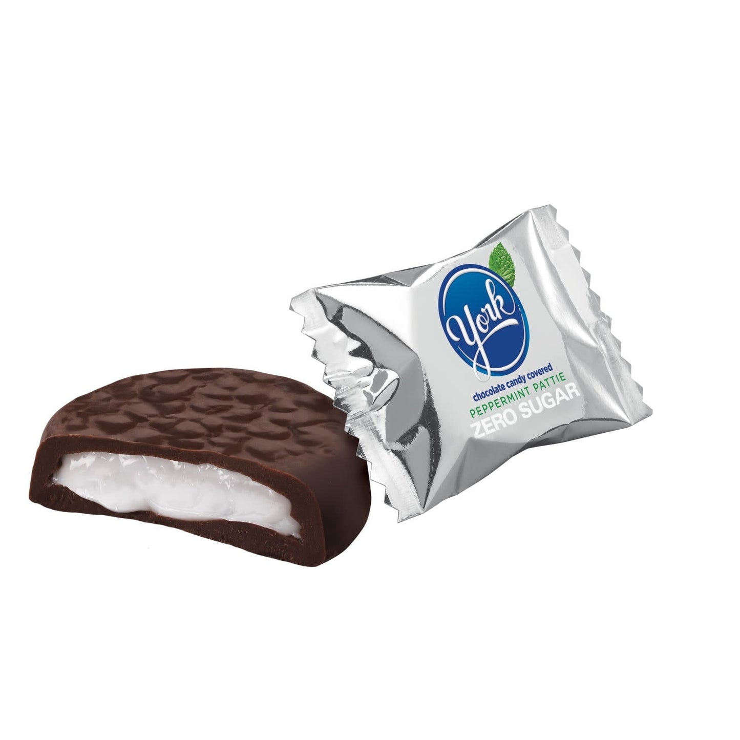 York Zero Sugar Chocolate Peppermint Patties, Candy Bag, 5.1 oz