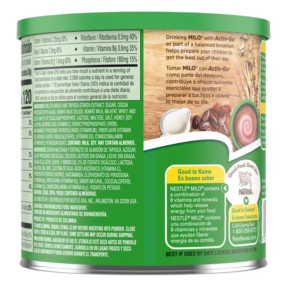 (12 pack) Nestle Milo Active Go Chocolate Malt Powder Drink Mix, 14.1 oz