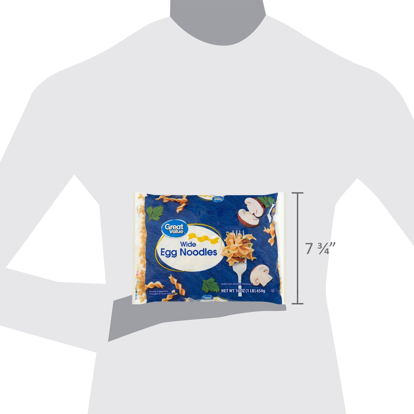 (6 pack) Great Value Wide Egg Noodles, 16 oz