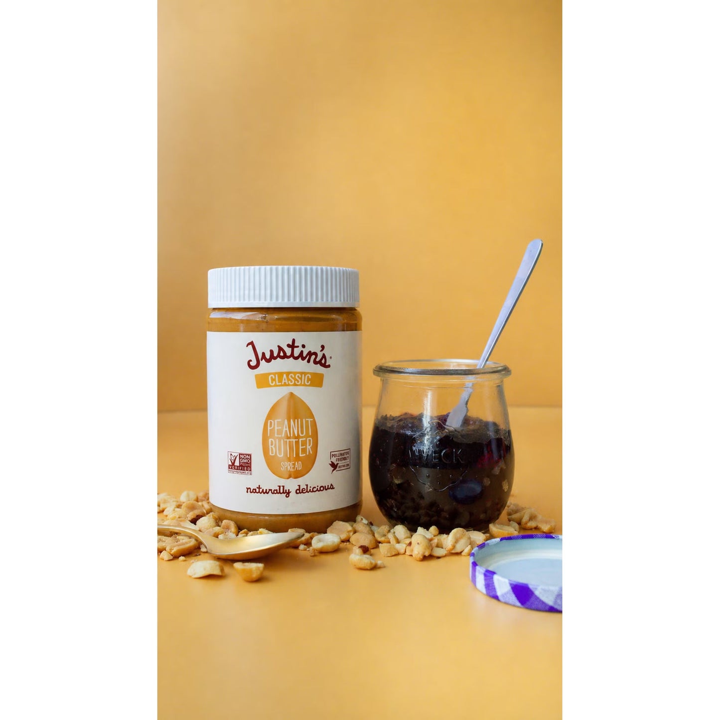 JUSTIN'S Classic Creamy Peanut Butter Spread, 28 oz Jar