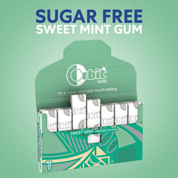 Orbit Sweet Mint Sugar Free Chewing Gum - 14 Ct (8 pack)