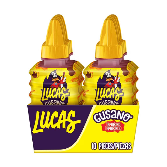 ( pack of 2)Lucas Gusano Tamarind Candy, 1.26 oz, 10 Pieces