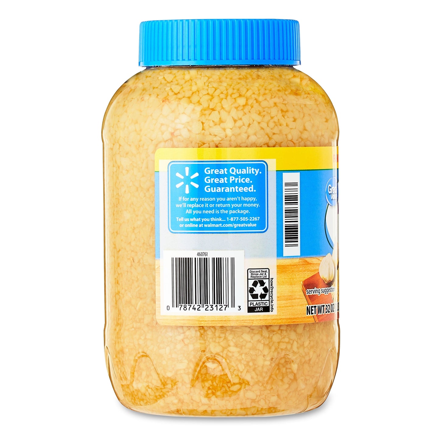Great Value Family Size Minced Garlic in Water, 32 oz Jar