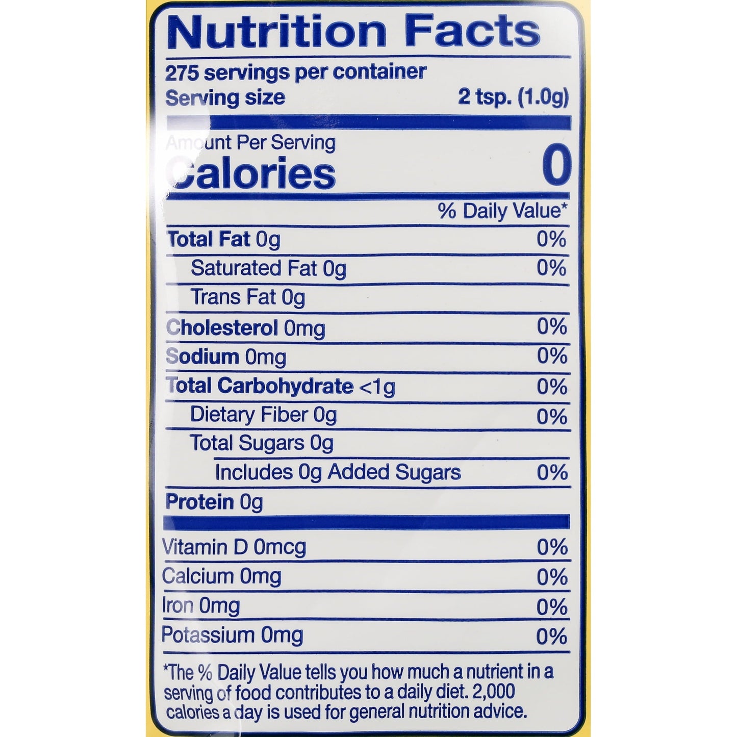 Splenda Zero Calorie Sweetener, Granulated Sugar Substitute, 9.7 oz Plastic Bag