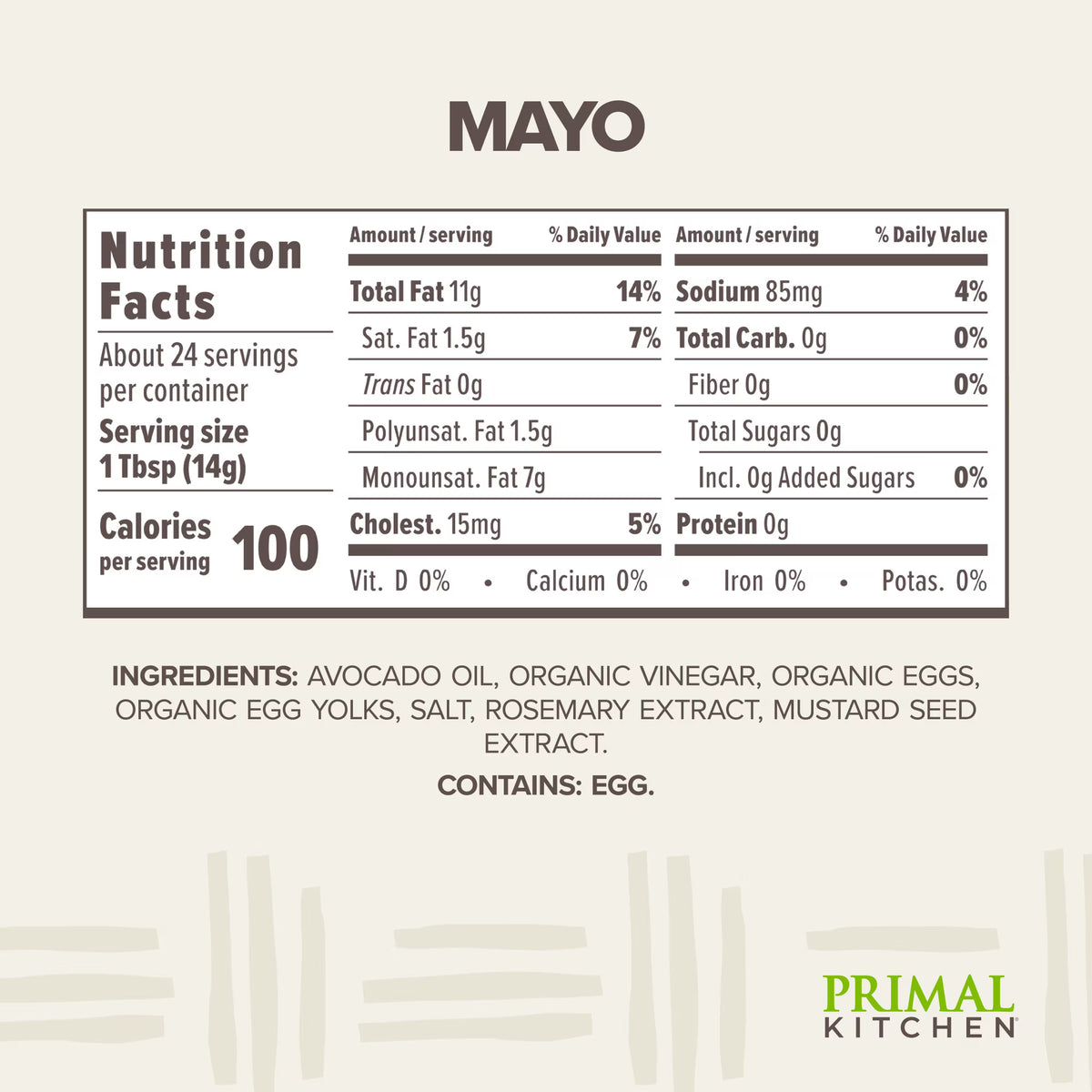 (pack of 2)Primal Kitchen Avocado Oil Mayo 12 oz