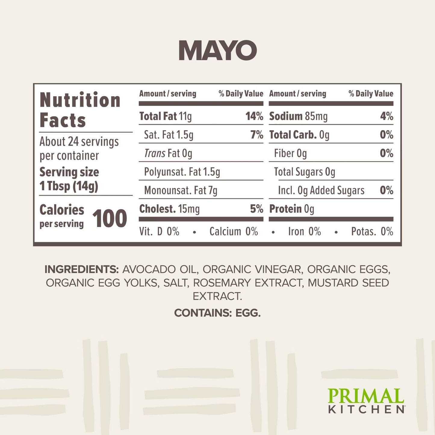Primal Kitchen Avocado Oil Mayo 12 oz