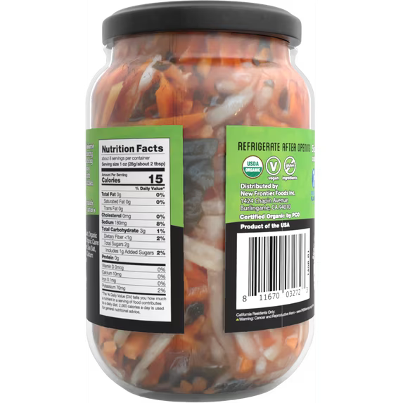 (pack of 3)Ocean's Halo Organic Banh Mi Veggies, Crunchy Pickled Shredded Mixed Vegetables, Vegan, 16 oz.