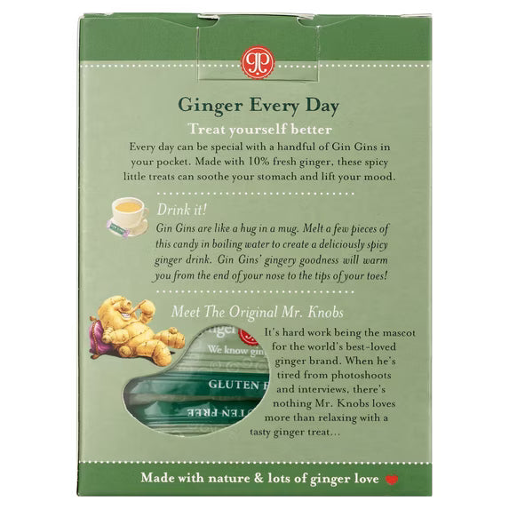 2 pack Gin Gins Original Chewy Ginger Candy with Fresh Ginger, 4.5 oz