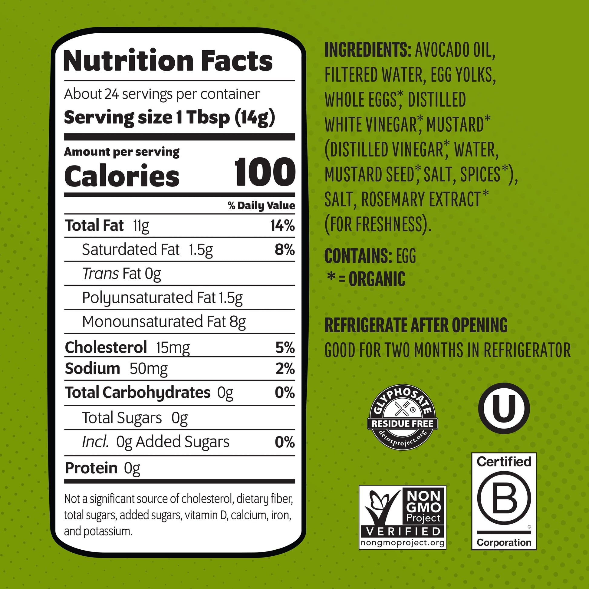 Chosen Foods 100% Pure Avocado Oil Classic Mayo 12 oz Jar