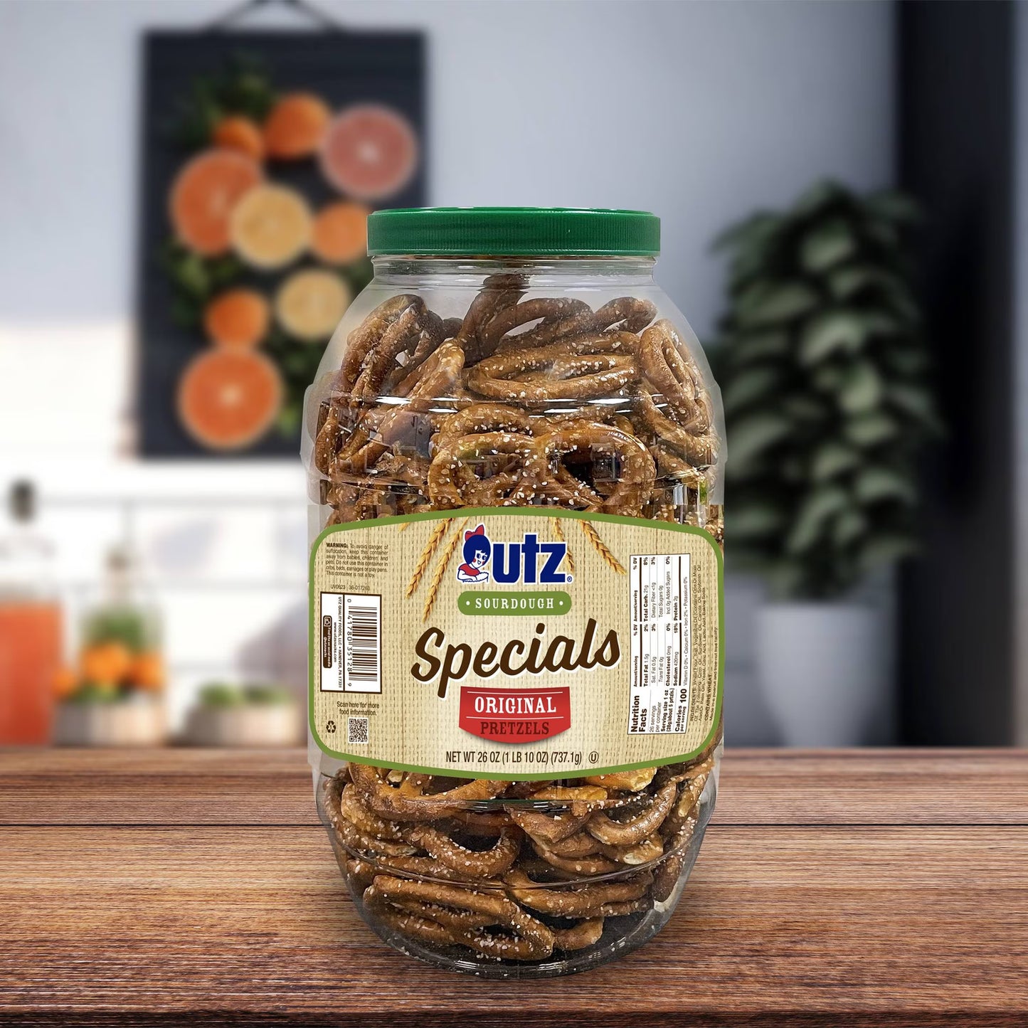 (pack of 3)Utz, Specials Pretzels, 26 oz Barrel