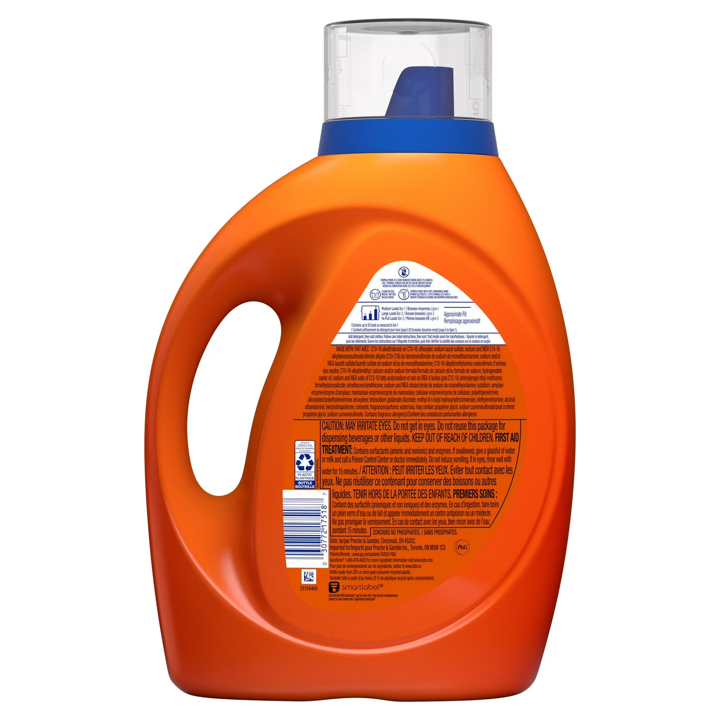 Tide Ultra Odor Defense Plus Oxi Liquid Laundry Detergent, 73 fl oz, 52 Loads