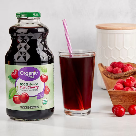 (3 pack) Great Value Organic 100% Tart Cherry Juice, 32 fl oz