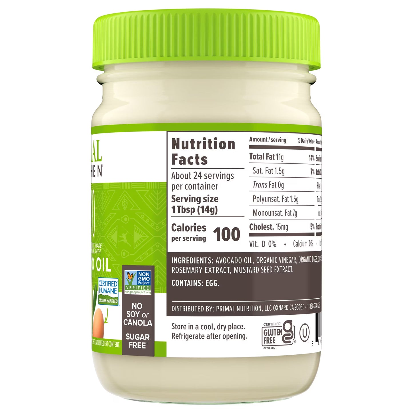 Primal Kitchen Avocado Oil Mayo 12 oz