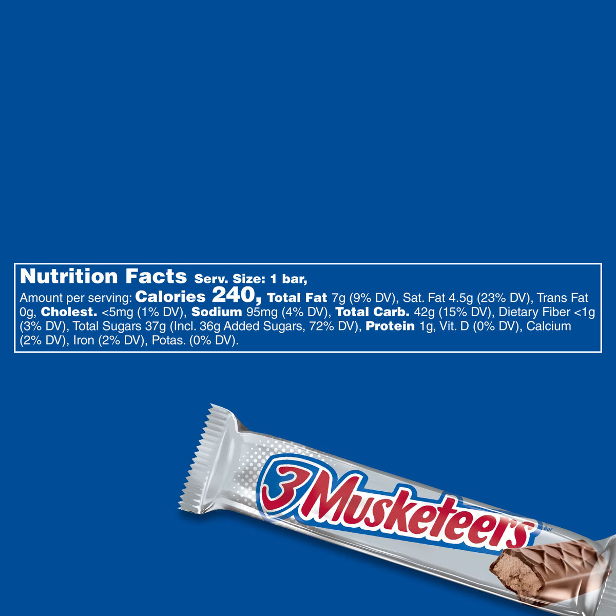 ( 2 pack)3 Musketeers Candy Milk Chocolate Bars Bulk - 1.92 oz