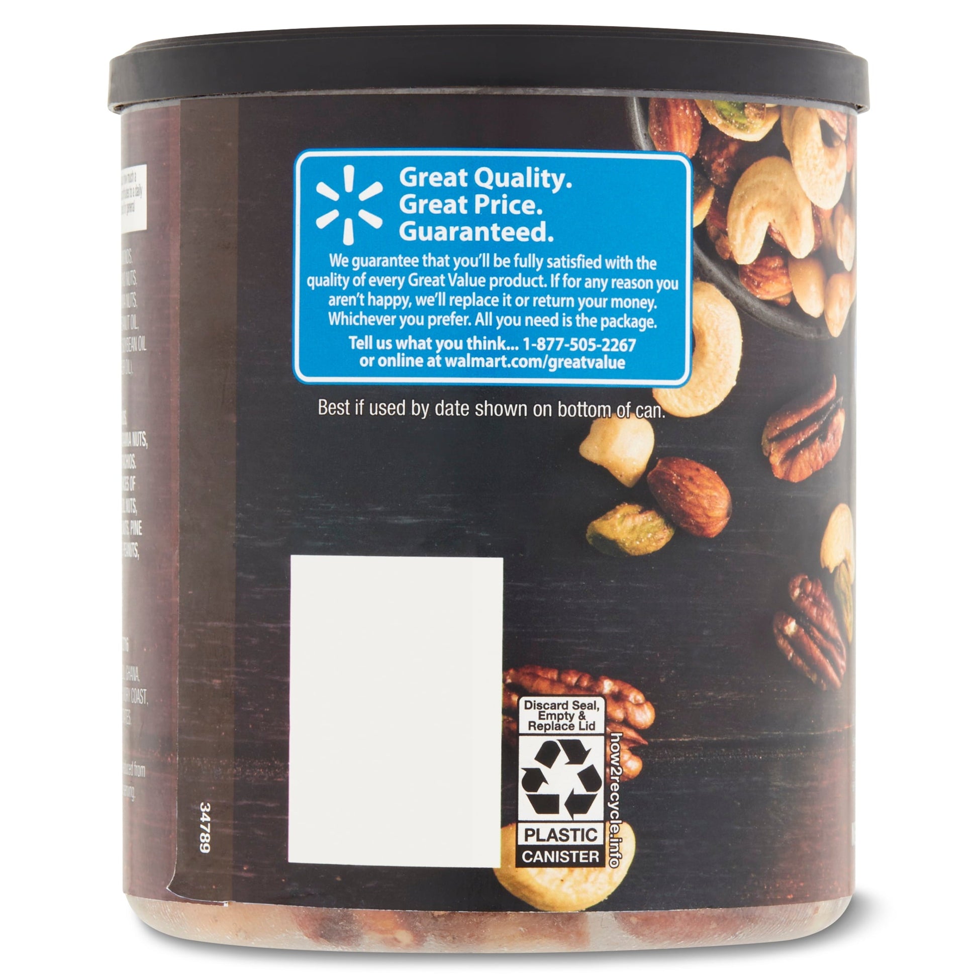 Great Value Lightly Salted, Deluxe Mixed Nuts, 15.25 oz