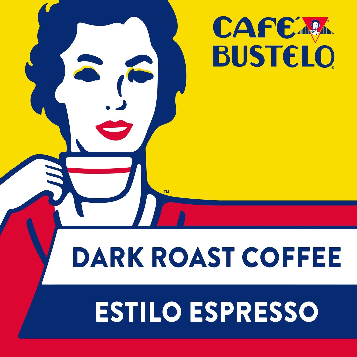 Cafe Bustelo, Espresso Style Dark Roast Ground Coffee, 10 oz Can( pack of 2)