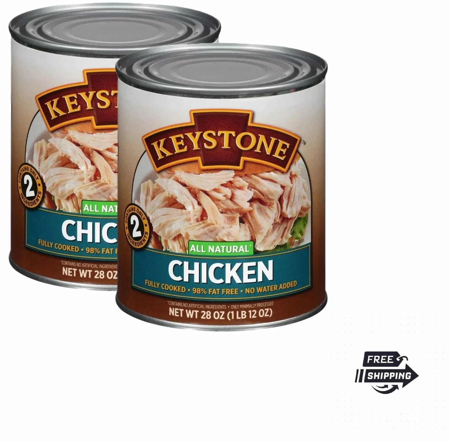 Keystone All Natural Chicken, 28 oz Can (2 Pack) ( FREE SHIPPING )