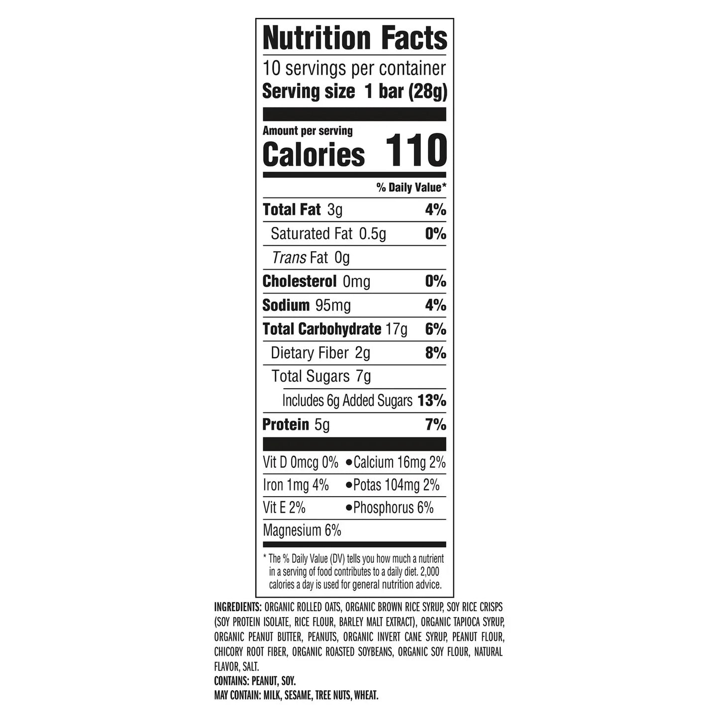 CLIF BAR Minis Crunchy Peanut Butter Flavor Snack-Size Energy Bars, 10ct